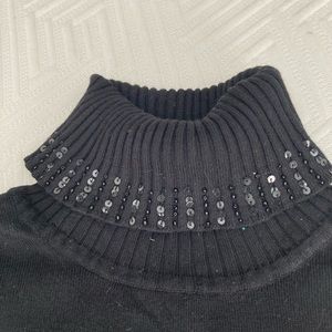 Ladies black turtleneck sweater